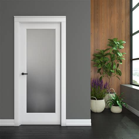 internal door with frosted glass